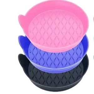 <b>Silicone</b> Car Cup Mats Round Anti Slip <b>Coasters</b> For Vehicle Interior Use Solid Color Design - Product Image 1