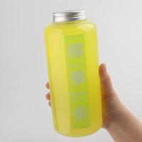 Bouteille en plastique PET de qualité alimentaire 1000 ml avec bouchon à vis, impression UV, logo personnalisé, pour thé au lait, boissons froides, jus, yaourt, tequila, soda
