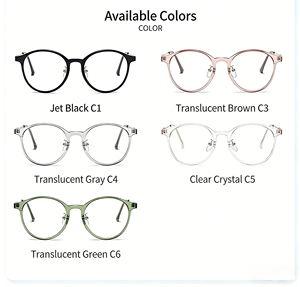Gafas Ligeras con Marco Ovalado TR90, Protección UV y Anti Luz Azul para Hombre y Mujer, <span class=keywords><strong>Lentes</strong></span> Ópticas Personalizadas, Entrega Rápida de Fábrica - Product Image 4