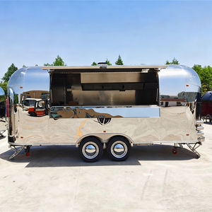 Chariot de vente ambulante d'ornements statiques pour l'exportation, chariot de vente de crème glacée, de restauration rapide, de hamburgers, de nouilles froides grillées, remorque remorquée en acier inoxydable, camion de restauration - Product Image 1