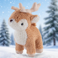 Peluche Élan de Simulation, Jouet en Peluche Renne de Noël, Décoration de Noël pour la Maison, Ornement de Table Festif Cerf