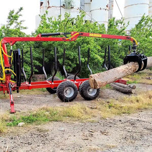 Hydraulischer ATV Forstanhänger mit Kran, Greifer und Funkseilwinde für die Forstwirtschaft - Product Image 2