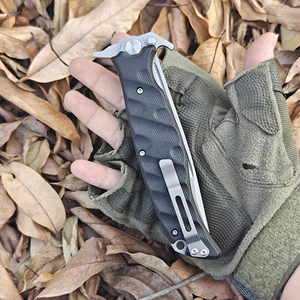 Coltello da Caccia Pieghevole EMHTiii in Acciaio Inox 3CR13 con Punta a Goccia, Manico in Fibra di Vetro e Nylon, Lunghezza Totale 26cm per Uomo - Product Image 5