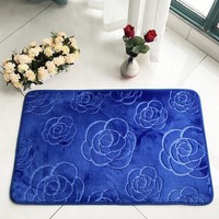 Tapis de sol antidérapant en polaire de polyester de qualité supérieure, absorbant, séchage rapide, lavable à la main, pour la douche, la salle à manger et les entrées.