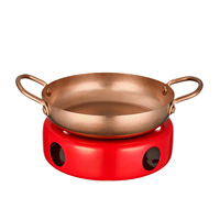 Ensemble de casseroles japonaises Sukiyaki avec réchaud à alcool, poêle peu profonde en acier inoxydable, pour shabu, cantine, restaurant, hôtel, restauration, buffet