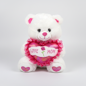 Oso Blanco de 20 Pulgadas para el Día de la Madre con Corazón y Sonido, 6 Piezas/Caja, Artículos para Fiestas - Product Image 2