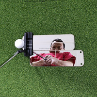 Ensemble de miroirs de golf en acier SwingPerfect, miroir double face pour l'épaule, gravé au laser, aide portable à l'entraînement au putting