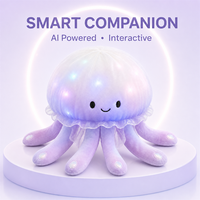 Jouet en peluche interactif AI super doux, méduse parlante avec réponse vocale, éducatif, recharge USB, en coton PP et polyester