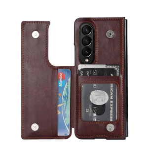 Pour Samsung Galaxy Z Fold 5 4 3 Litchi PU étui en cuir pour Samsung Z Fold5 Fold4 <span class=keywords><strong>Fold3</strong></span> TPU antichoc couverture d'affaires - Product Image 6
