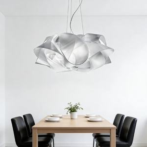 <span class=keywords><strong>Suspension</strong></span> lumineuse en métal nordique avec fleurs en PVC et LED, luminaire suspendu E27 pour villa, salle à manger, hall d'entrée - Product Image 4
