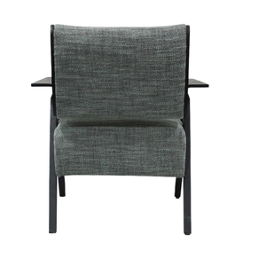 เก้าอี้ทานข้าวไม้เนื้อแข็ง Anji Home Furniture เก้าอี้พักผ่อนสำหรับ 1 ที่นั่ง เก้าอี้ผ้าบุลายสวย - Product Image 4