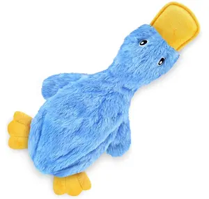 Customizable Best-Selling Pet Long Plush Toy Realistic Sounding Duck Dog Toy Large Size Teeth Grinding Dental Toy