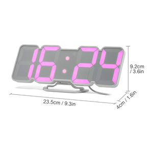 Listrik Disesuaikan <span class=keywords><strong>Multi</strong></span> Warna untuk Desain Kamar Mount 2021 Jam Digital Alarm <span class=keywords><strong>Lcd</strong></span> Dinding Rgb 3D Led Jam - Product Image 2
