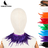 4-6 Inch (10-15 Cm) Plumes de poulet teintées multicolores de couleur pure pour la couture, l'artisanat, les costumes et la décoration.