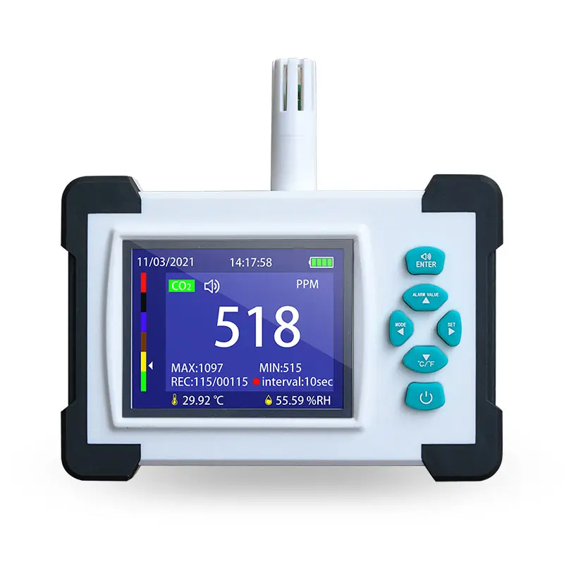 Monitor de CO2 detector de dióxido de carbono NDIR probador de calidad del aire rango de medición 0-10000ppm