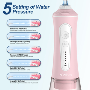 <span class=keywords><strong>2023</strong></span> Pink h2ofloss 2000mAh Flosser de agua portátil Tipo-C Irrigador oral IPX7 El mejor dispositivo de limpieza de dientes profesional - Product Image 3