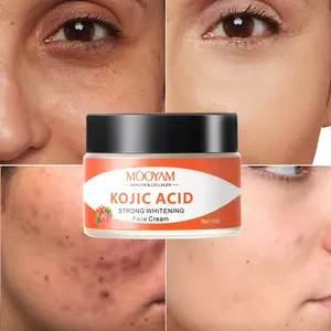Crema facial de Ácido Kójico, antienvejecimiento, arrugas, acné, eliminación de manchas oscuras, crema facial blanqueadora