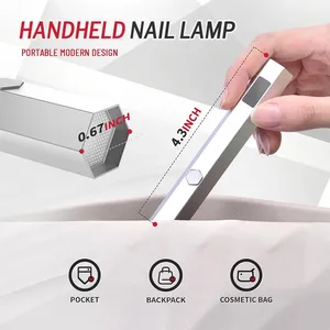 Lampe UV LED miniature DianaBeauty pour ongles, portable et rechargeable, pour le séchage du vernis gel avec écran. - Product Image 5