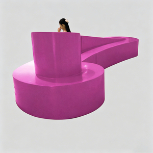 Asientos Modernos para Exteriores con Jardinera, Banco Público de Fibra de Vidrio Personalizado, Muebles de Paisaje Duraderos para Centros Comerciales - Product Image 5