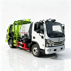 รถบรรทุกขยะครัวแบบยกข้าง Dongfeng 8 คิว พร้อมเครื่องอัดไฮดรอลิก 8 ลูกบาศก์เมตร สำหรับเก็บเศษอาหาร - Product Image 1