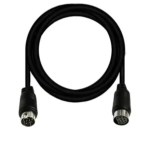 Mini DIN 10Pin Cabo de Extensão 10Pin Masculino para Feminino Cabo de Áudio para TV Receptor Monitor Projetor Áudio e Vídeo Receptor