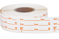 Étiquettes adhésives anti-rayures sans BPA, de qualité alimentaire, 1x2 pouces, pour réfrigérateur et micro-ondes (plastique)