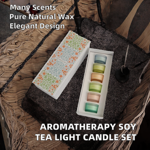 Lussuoso Portacandele in Vetro Mini per Aromaterapia con Cera di Soia, Decorazione Casa, Set Regalo Candele Profumate Natalizie - Product Image 2