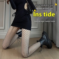 Collants résille anti-agression pour femmes, sexy, pour boîte de nuit, printemps-été, en nylon antibactérien, disponibles en tailles S, M, L