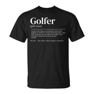 Camiseta Golf Definition Golf Player, ropa informal negra para hombre - Product Image 1