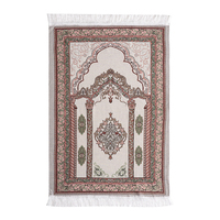 Nouvel arrivage de tapis Jacquard imprimé antidérapant lavable et pliable tapis de prière halal musulman tapis de prière islamique cadeau