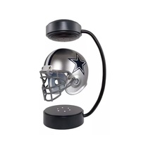 Support d'affichage LED rotatif à lévitation magnétique, rotation automatique, support flottant pour 32 mini-casques de football américain, sports