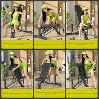Bangku Dumbbell Lipat Tiga Tingkat yang Dapat Disesuaikan, Laris 2026, Posisi Incline/Decline/Flat, Flying Bird Bench Press, Tebal