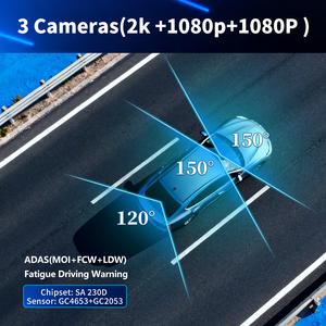 Caméra de tableau de bord DVR 4K à double objectif 4K+1080P avec vision nocturne, capteur Sony IMX678, prise en charge Wi-Fi, GPS et super condensateur - Product Image 5