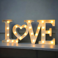 Lampu LED Alfabet Kustom Dekoratif Huruf Marquee untuk Dekorasi Hari Valentine Romantis dan Pernikahan