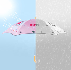 Paraguas con mango en J para niños y niñas, sombrilla de viaje resistente a la lluvia y al viento, Anti UV, de esquina redonda, <span class=keywords><strong>6K</strong></span>, con dibujos animados - Product Image 5