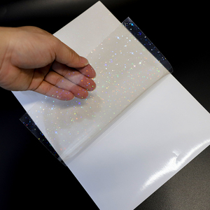 Film de plastification holographique à froid en PVC format A4, autocollant transparent en vinyle, feuilles de film de recouvrement, matériaux DIY pour autocollants - Product Image 4