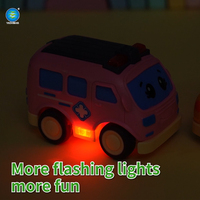 2024 nouveau plastique ABS Cool lumière musique Mini Rc caro voiture opération simplifiée dessin animé Rc voiture autobus scolaire pour 3y + enfants
