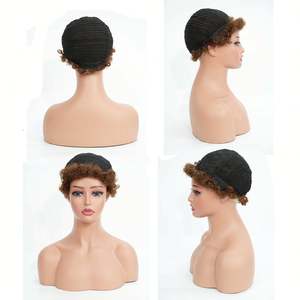 Peluca Afro Pixie de Cabello Humano, Peluca Corta Africana, Múltiples Colores, Stock de Fábrica, Peluca de Cabello Humano Barata - Product Image 4