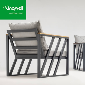 Canapé <span class=keywords><strong>de</strong></span> <span class=keywords><strong>jardin</strong></span> en aluminium Ensemble <span class=keywords><strong>de</strong></span> canapés modernes d'extérieur Ensembles <span class=keywords><strong>de</strong></span> <span class=keywords><strong>jardin</strong></span> <span class=keywords><strong>Salon</strong></span> Meubles <span class=keywords><strong>de</strong></span> patio d'extérieur Canapés avec <span class=keywords><strong>dessus</strong></span> en <span class=keywords><strong>bois</strong></span> <span class=keywords><strong>de</strong></span> teck - Product Image 5