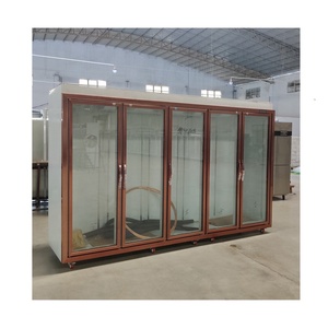 5 cửa kính cường lực bia thương mại năng động & làm mát không khí trưng bày thẳng đứng Máy làm mát đồ uống lớn với kệ có thể điều chỉnh - Product Image 4