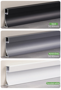 Bande lumineuse LED de 80mm montée en surface profil de canal en aluminium plinthe pour salon chambre <span class=keywords><strong>cuisine</strong></span> Home cinéma - Product Image 4