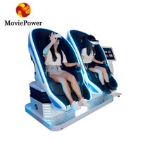 Machine de jeu simulateur de cinéma VR 9D Vr Egg avec système à monnayeur, modèle Vr Shark, pour 2 places, type arcade