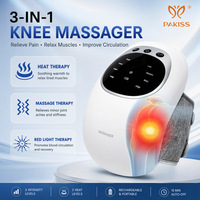 Masseur chauffant pour genoux blanc, appareil électrique de soin des articulations avec contrôle tactile pour la relaxation des jambes