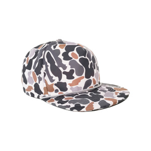 Corde personnalisée populaire à motif de camouflage personnalisé à séchage rapide à 5 panneaux sous le logo de broderie latérale du panneau avant petite étiquette à côté de la boucle - Product Image 5