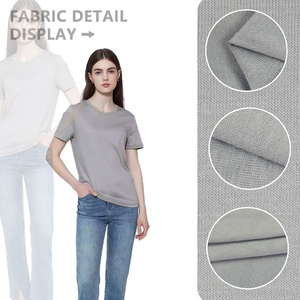 Tissu jersey simple en coton viscose mercerisé 170 g/m² 30s, matière printemps-été pour camisoles, t-shirts et hauts basiques - Product Image 3