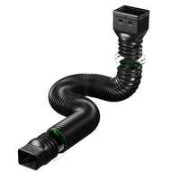 Paquet de 1 rallonge de descente de gouttière noire flexible extensible personnalisée