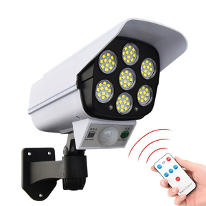 Caméra de sécurité factice à énergie solaire 77 LED lumières de caméra factice - Product Image 1