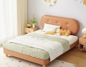 2025 New Modern Kids Princess Daybed with Cotton Upholstery for Boys & Girls Full Size Wood <b>Frame</b> Comfortable for Small Bedrooms - Product Image 5