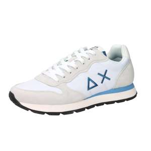 Baskets Sun68 Uomo Z36101 Beige Blanc Bleu clair Talon de 3 cm Chaussures de marche - Product Image 4