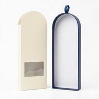 Boîte d'emballage de luxe personnalisée pour extensions capillaires, écologique, irrégulière, faite à la main, en carton rigide avec tiroir, fenêtre et gaufrage UV pour cheveux